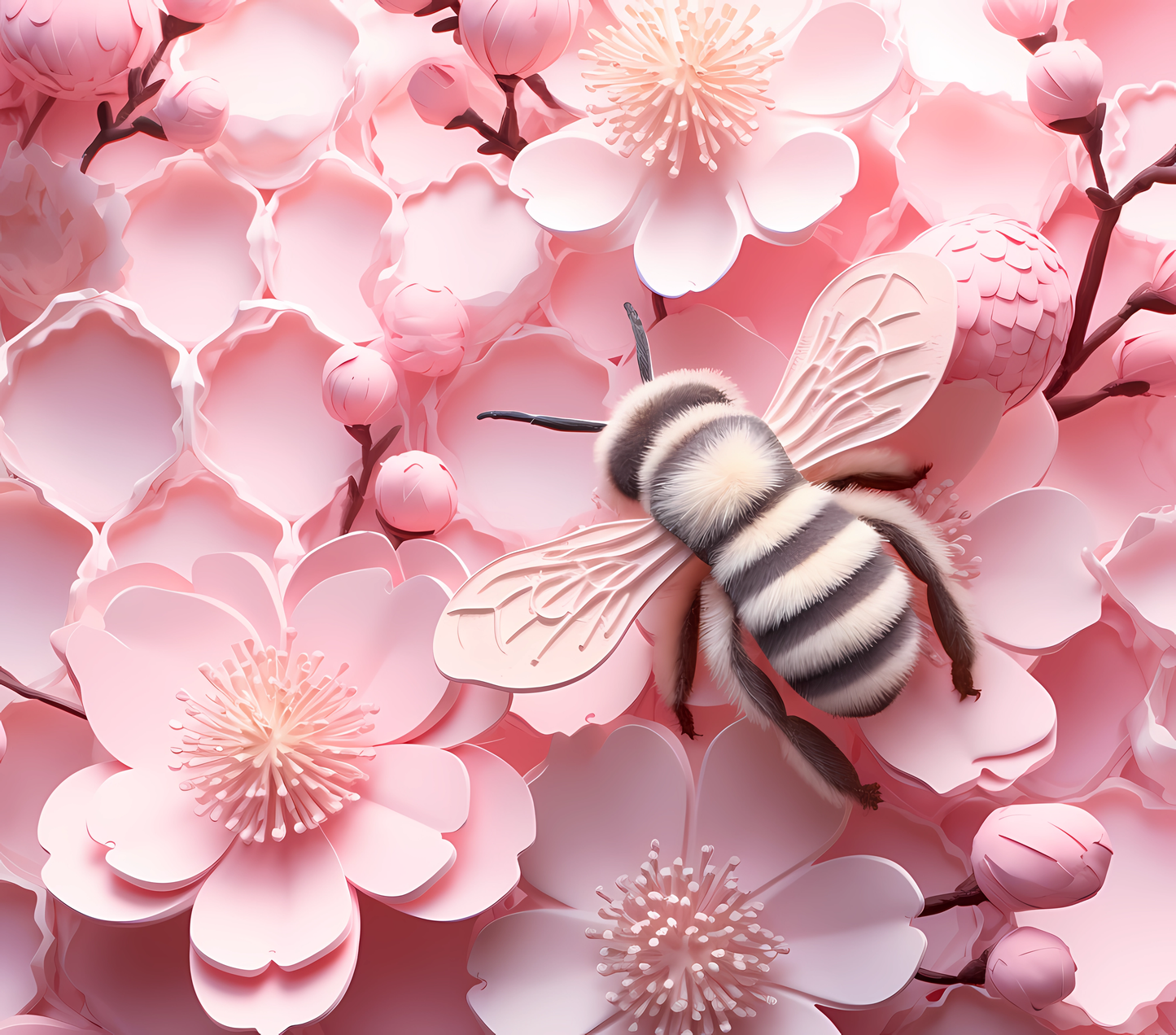 Gourde avec motif abeille/Tumbler with bee design