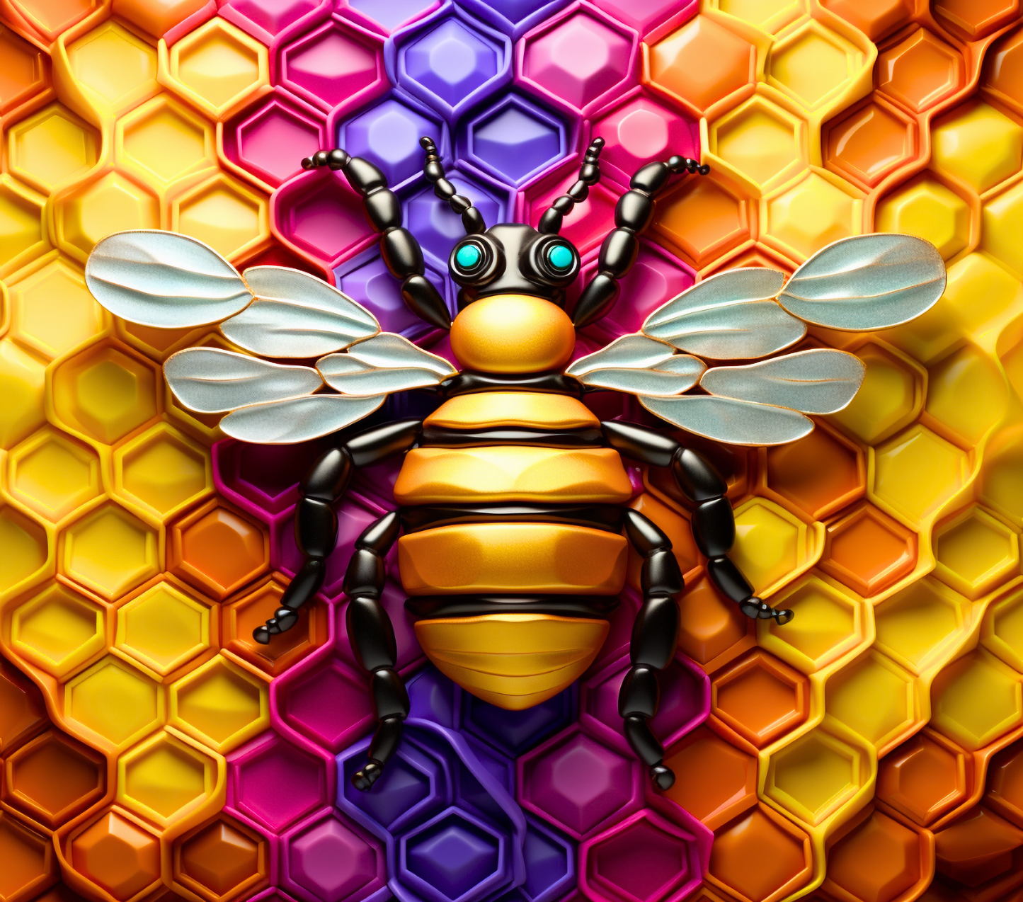 Gourde avec motif abeille/Tumbler with bee design