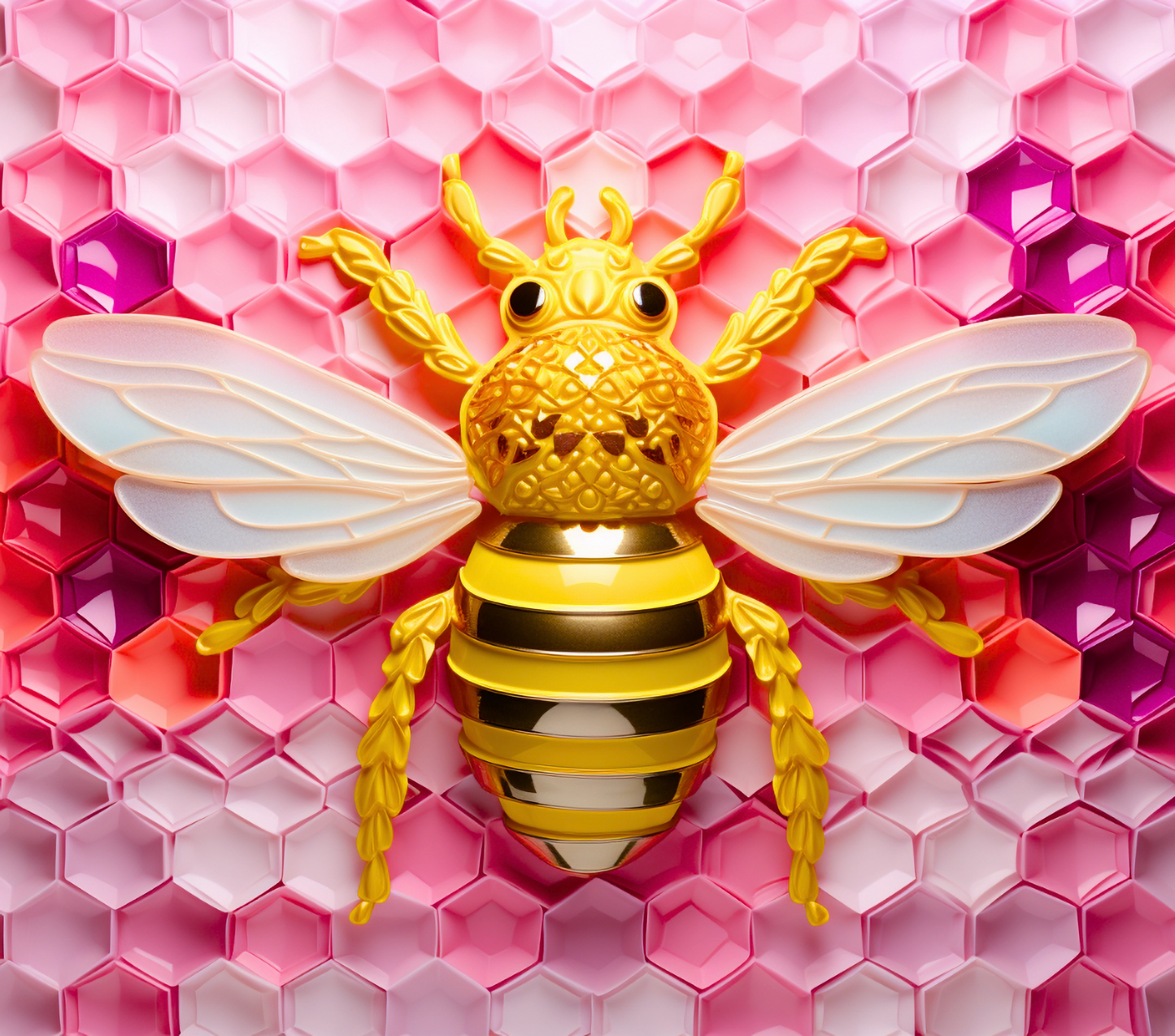 Gourde avec motif abeille/Tumbler with bee design