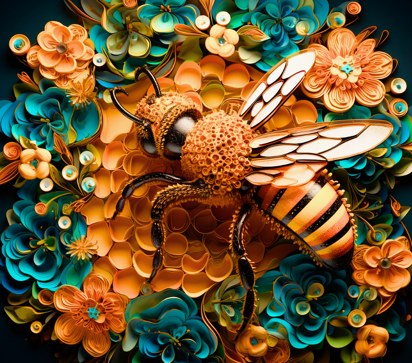 Gourde avec motif abeille/Tumbler with bee design