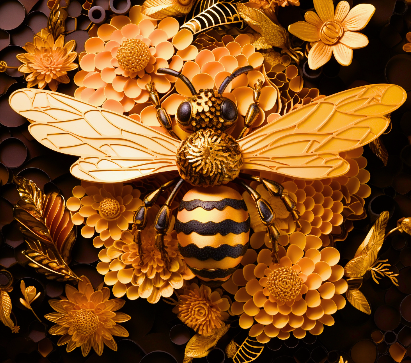 Gourde avec motif abeille/Tumbler with bee design