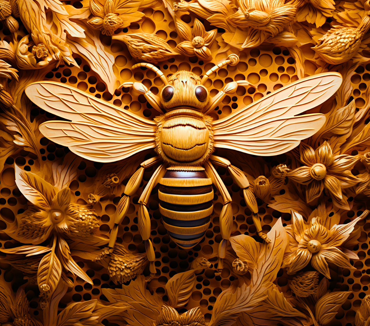 Gourde avec motif abeille/Tumbler with bee design