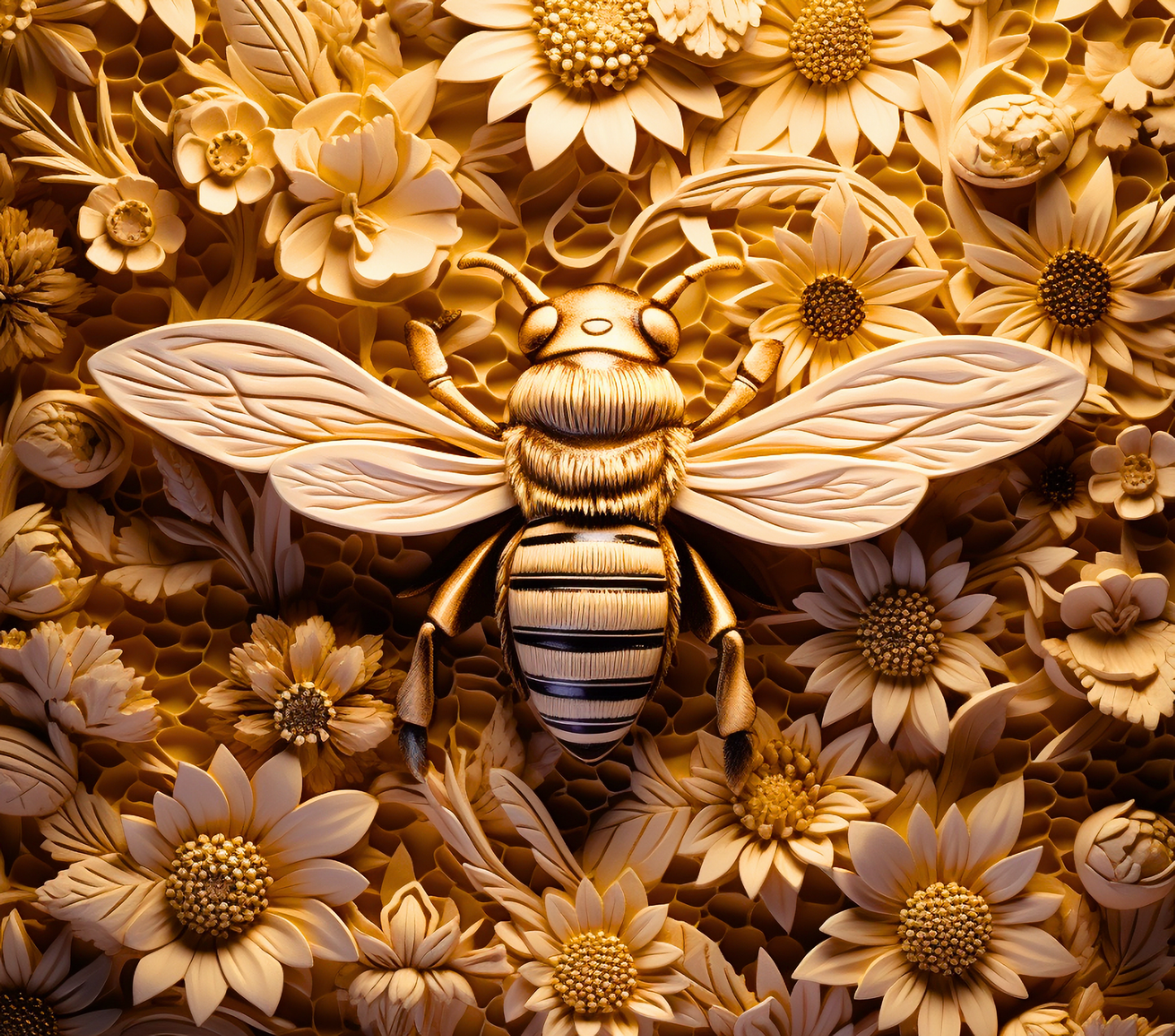 Gourde avec motif abeille/Tumbler with bee design