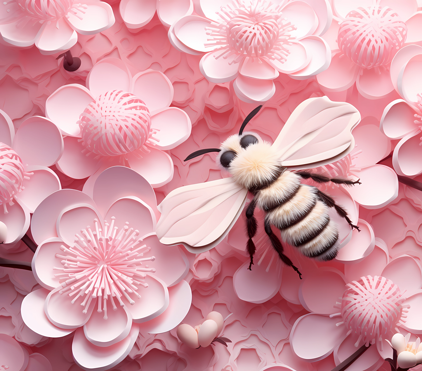 Gourde avec motif abeille/Tumbler with bee design