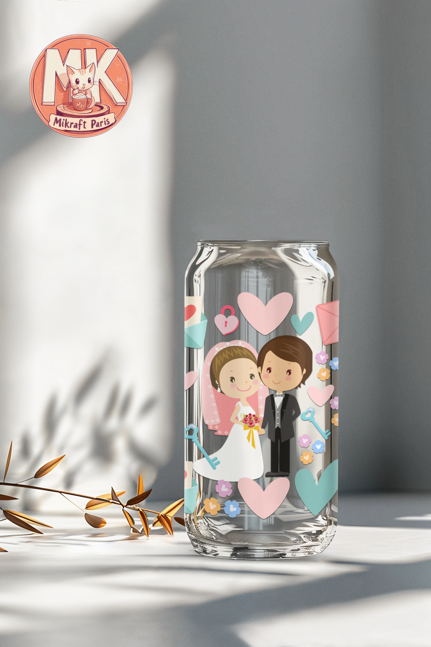 LOVE COUPLE Gobelet en verre (Copie)
