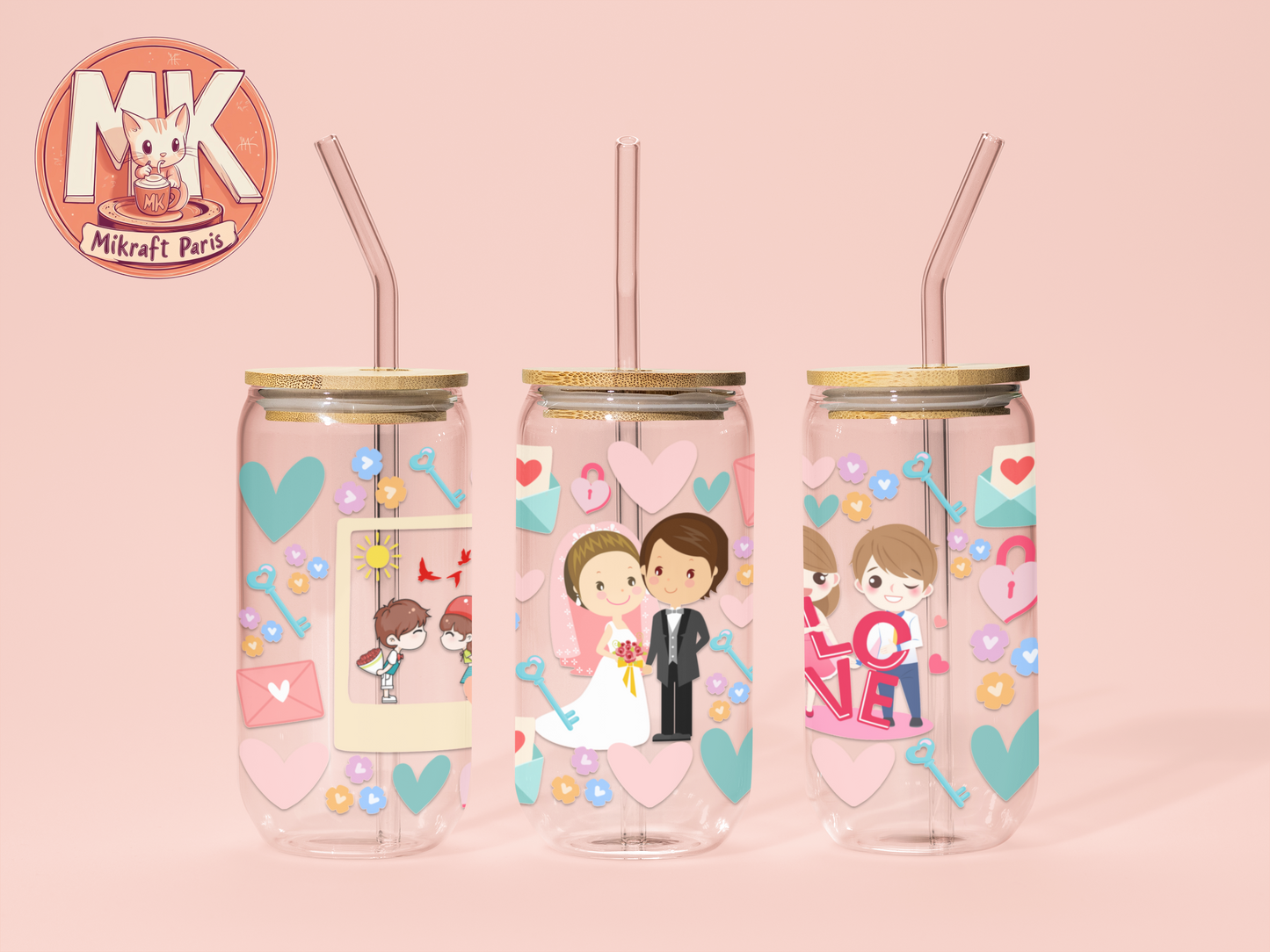 LOVE COUPLE Gobelet en verre (Copie)