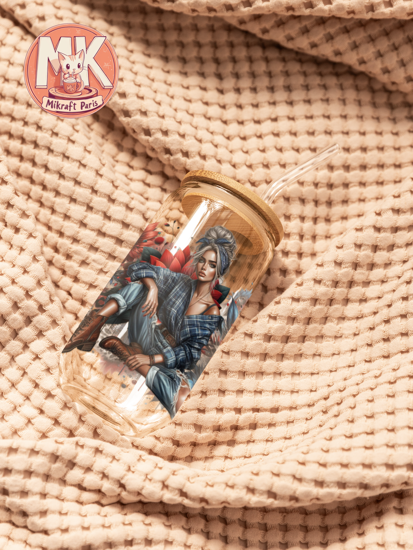 TATTOO GIRL Gobelet en verre