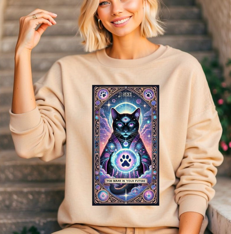 T-shirt à manches longues Cat Tarot