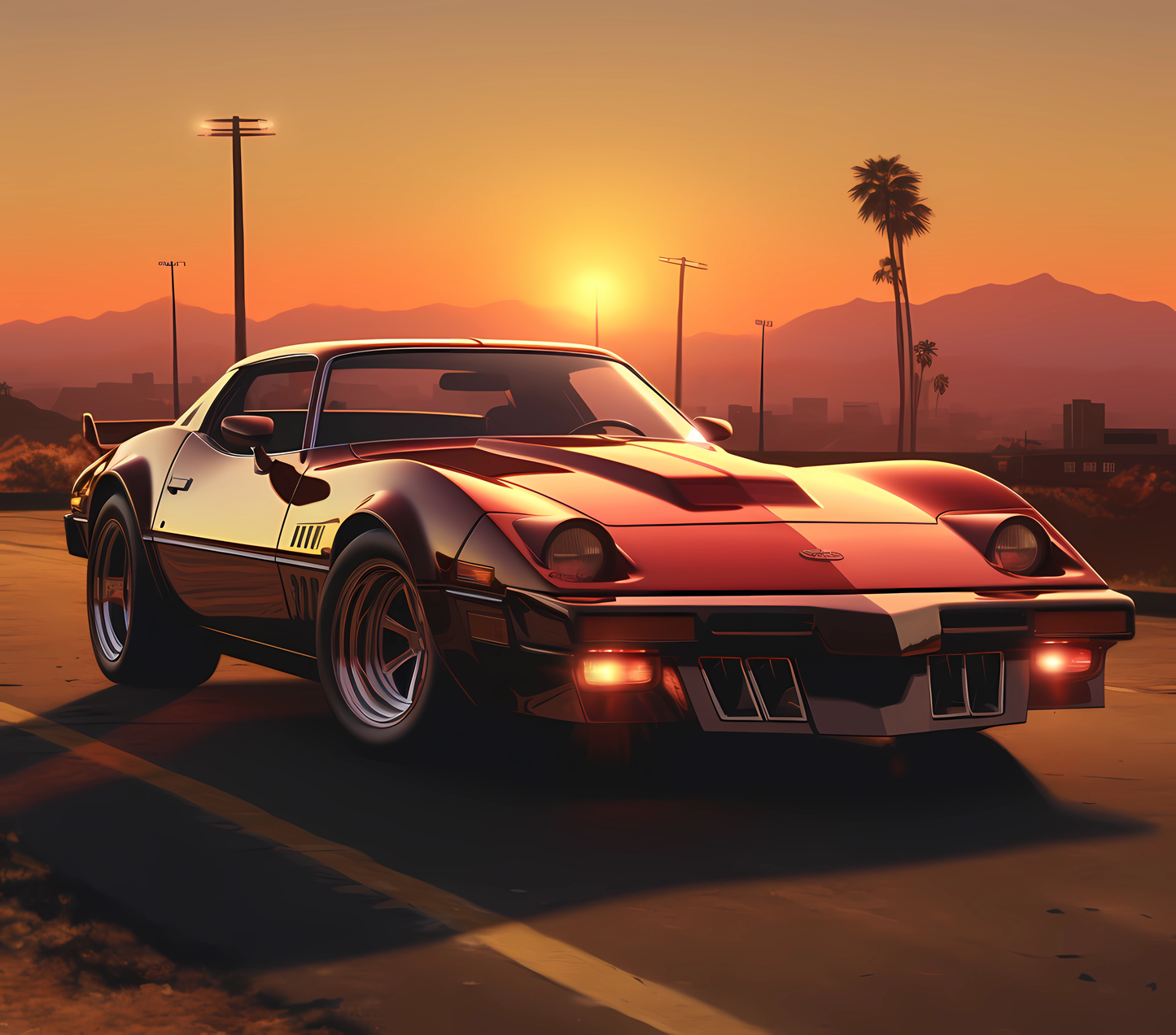 Gourde avec design voiture classique/Tumbler with classic car design