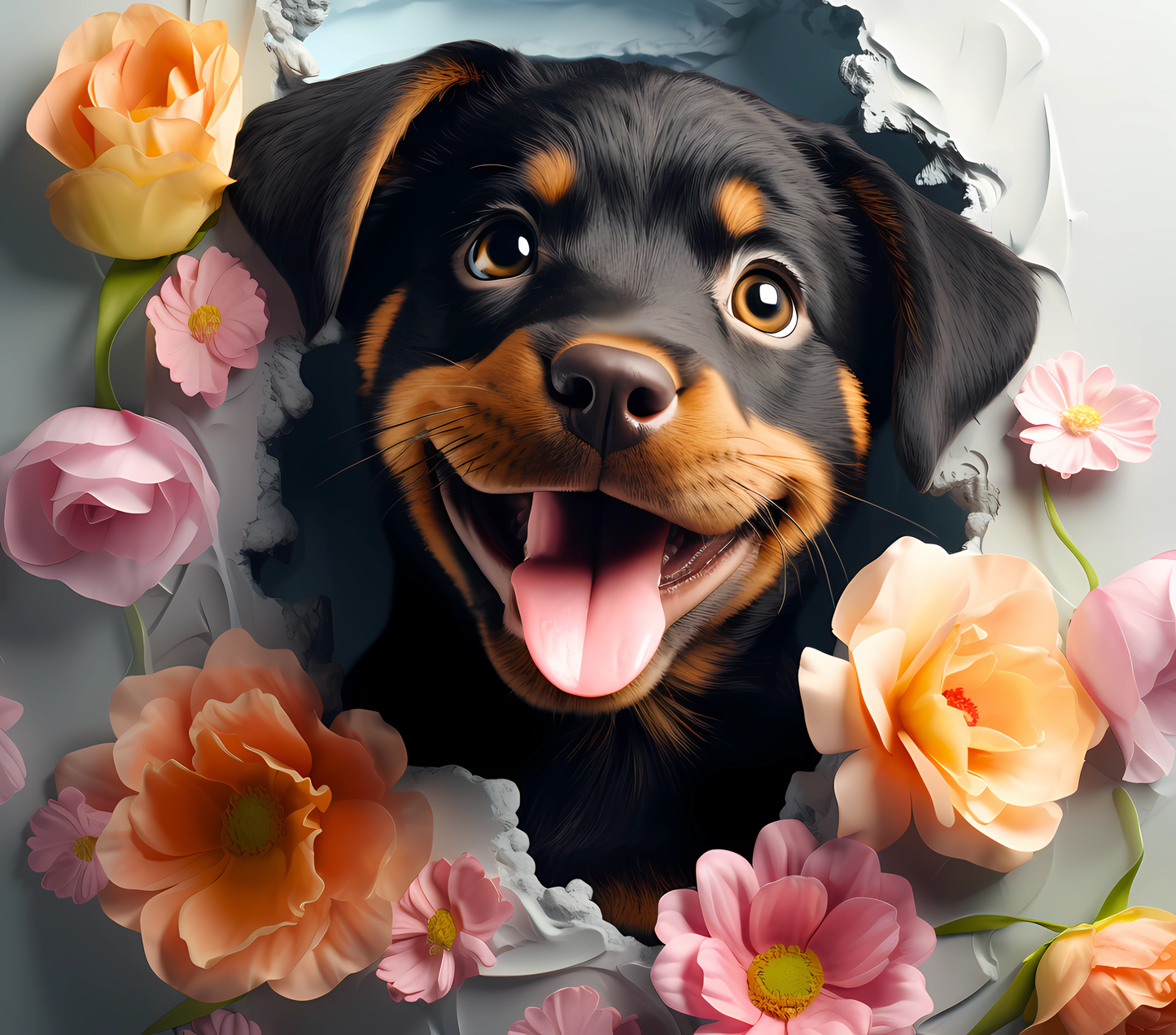Gourde avec motif chien / Tumbler with Dog design