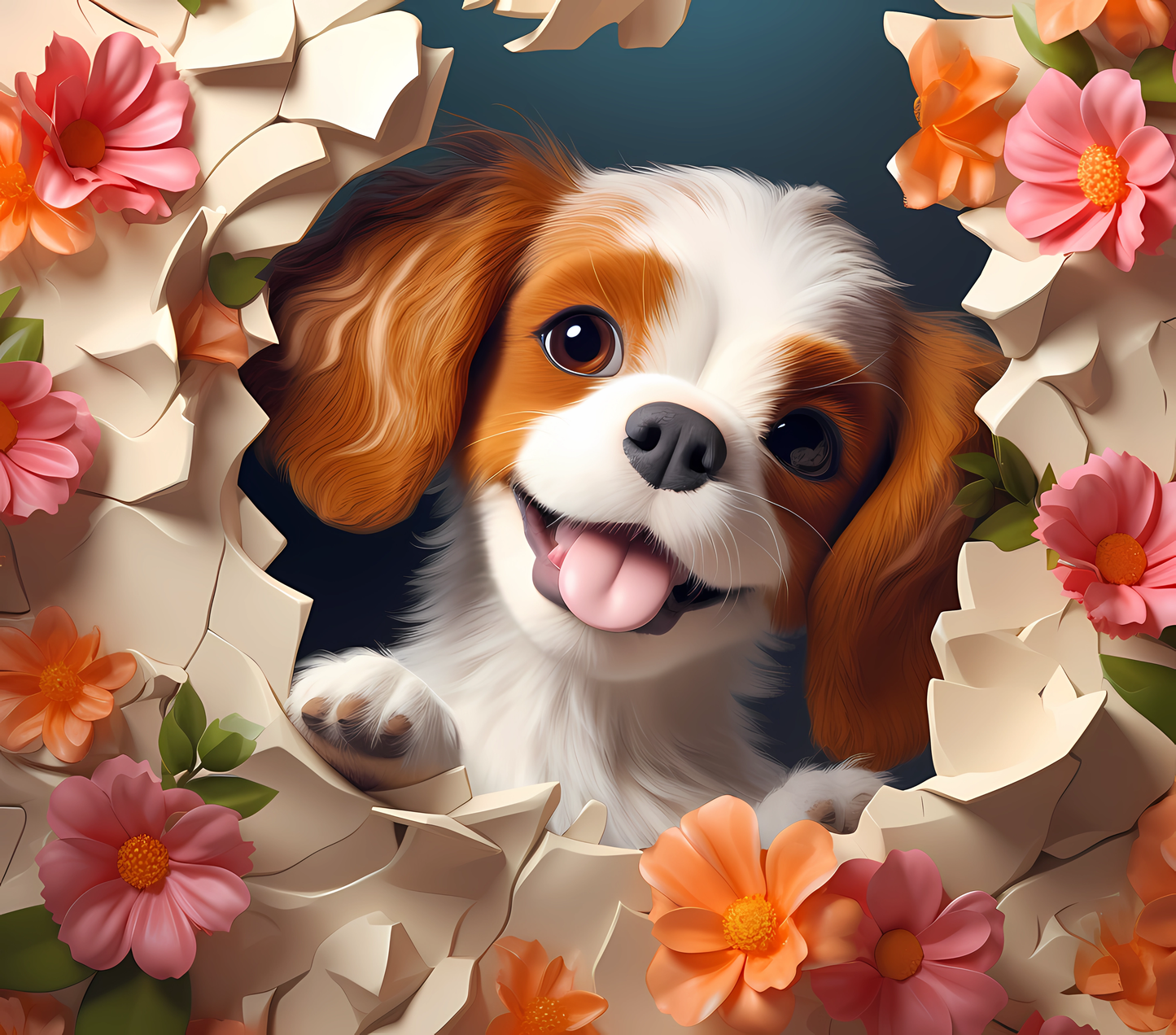 Gourde avec motif chien / Tumbler with Dog design