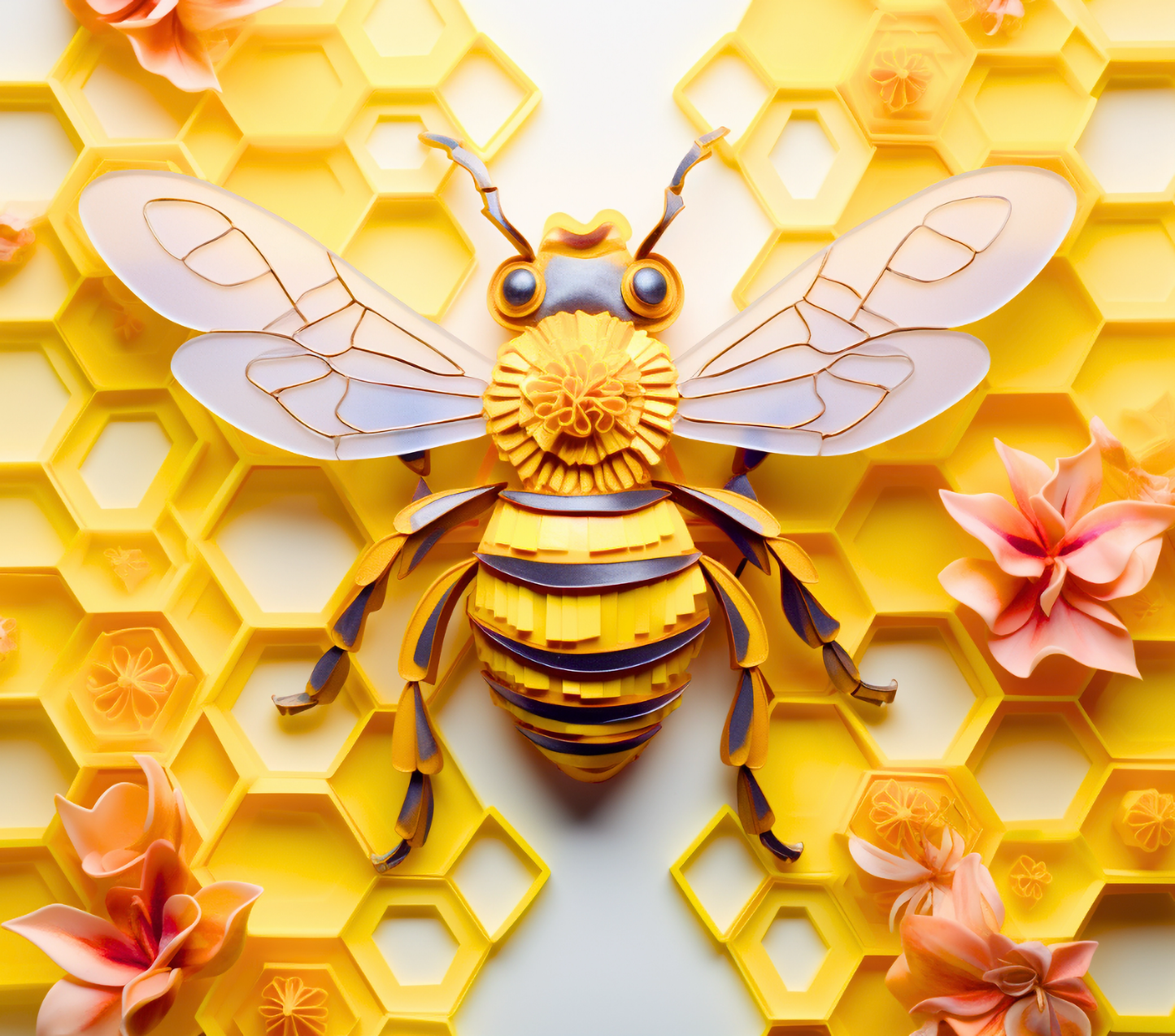Gourde avec motif abeille/Tumbler with bee design