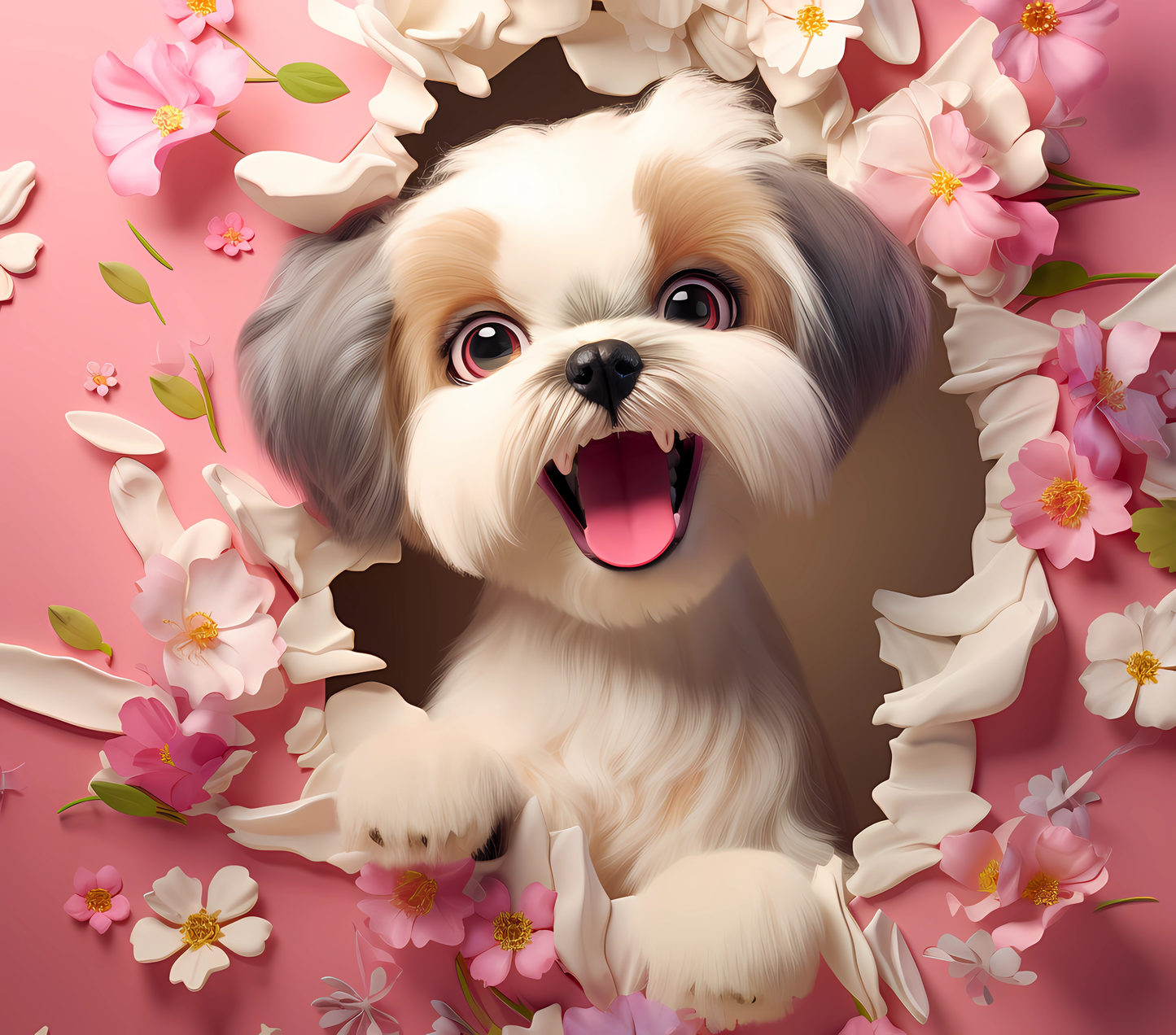 Gourde avec motif chien / Tumbler with Dog design