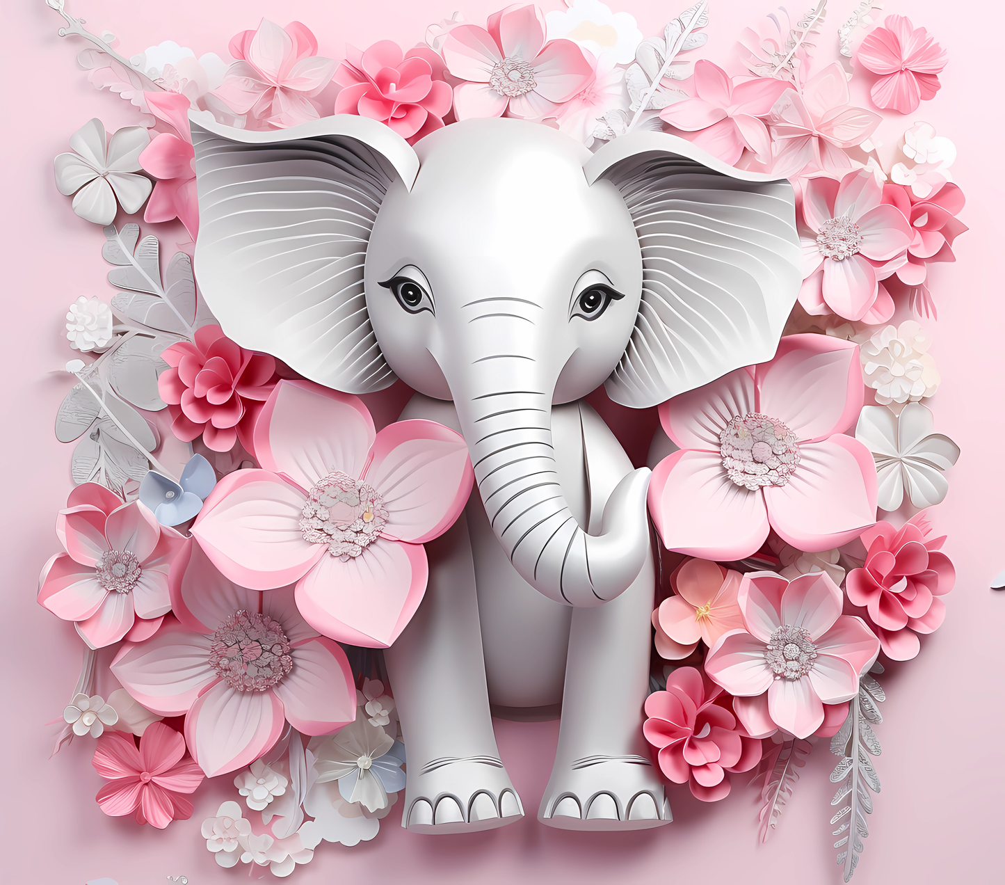 Gourde avec motif éléphant mignon / Tumbler with cute elephant design