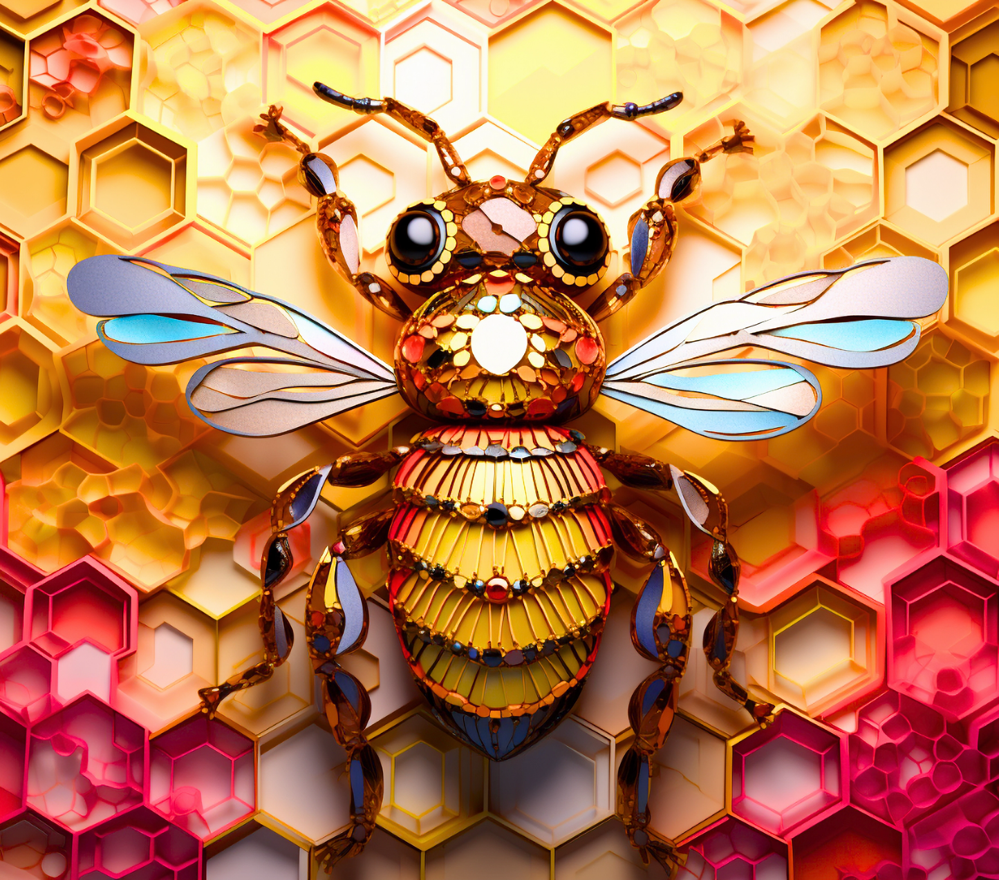 Gourde avec motif abeille/Tumbler with bee design