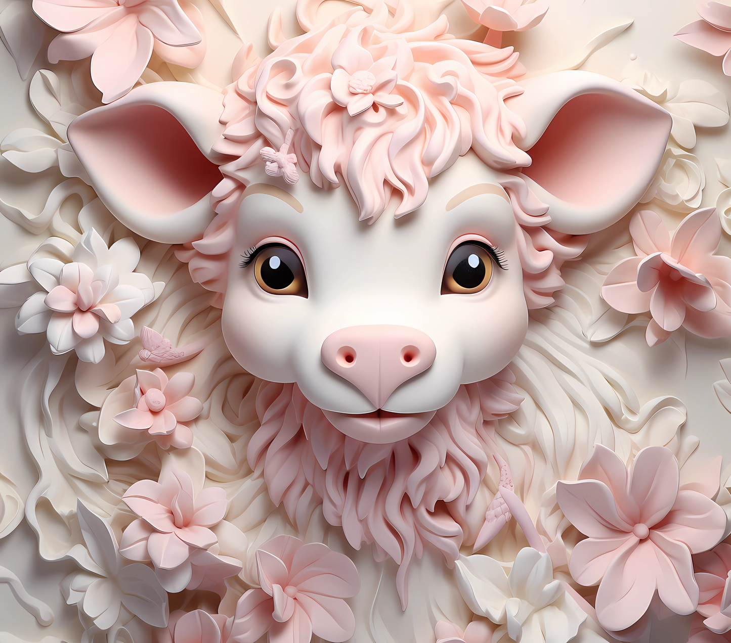 Gourde avec motif vache mignonne/Tumbler with cute cow design