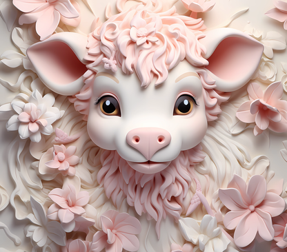 Gourde avec motif vache mignonne/Tumbler with cute cow design