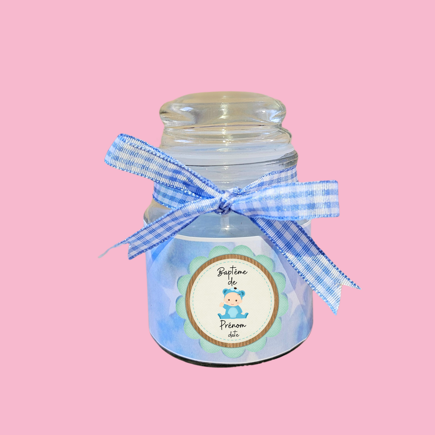 Personalised candle/Bougie personnalisée