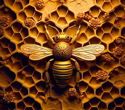 Gourde avec motif abeille/Tumbler with bee design