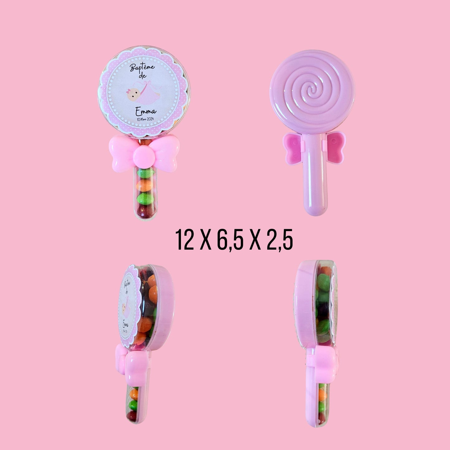 Lollipop transparant candy box personnalisées