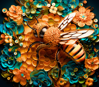 Gourde avec motif abeille/Tumbler with bee design