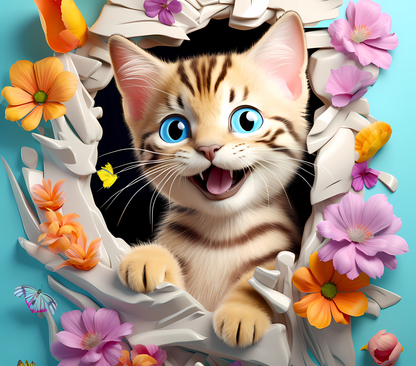 Gourde avec motif Chat / Tumbler with cat design