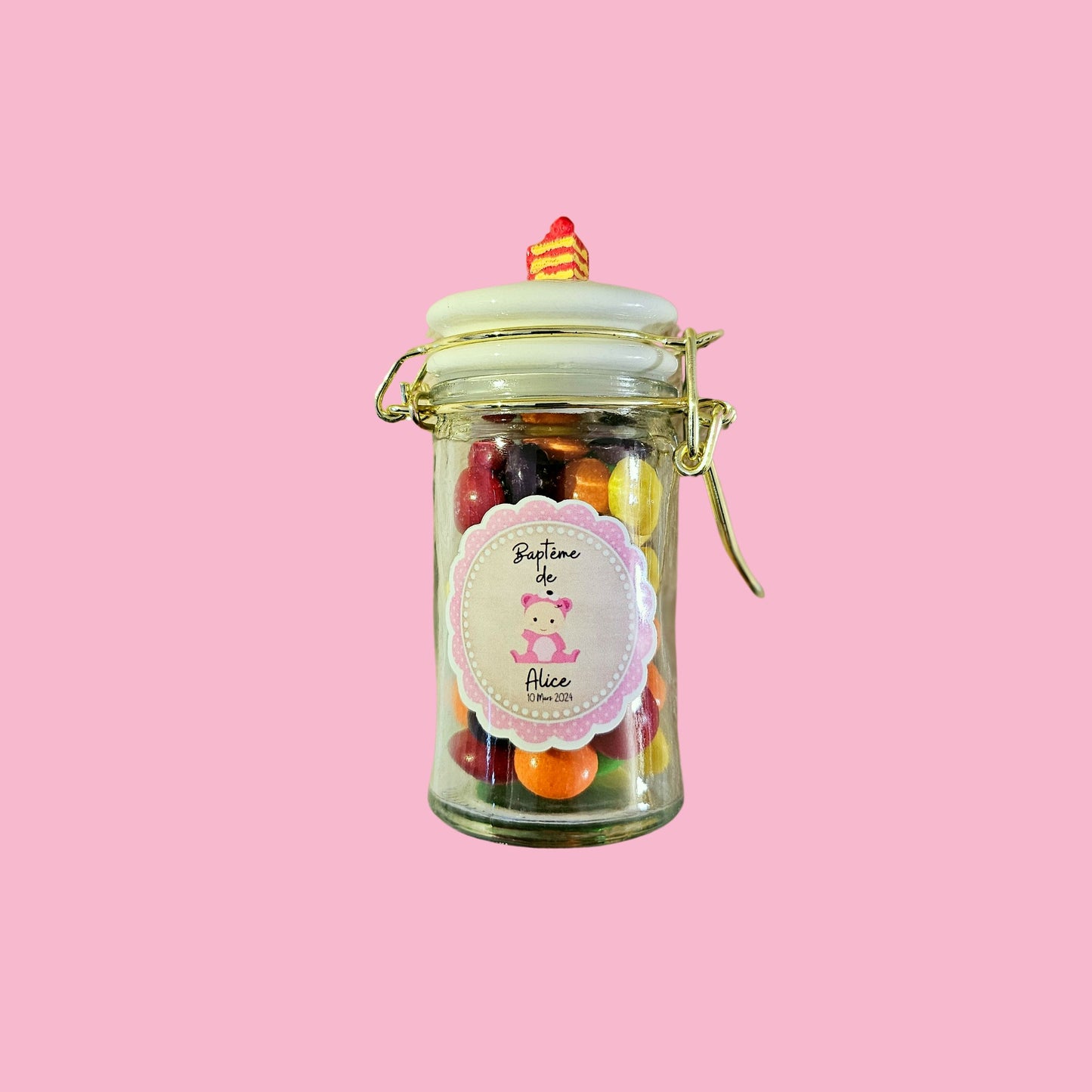 Pot de bonbons personnalisé