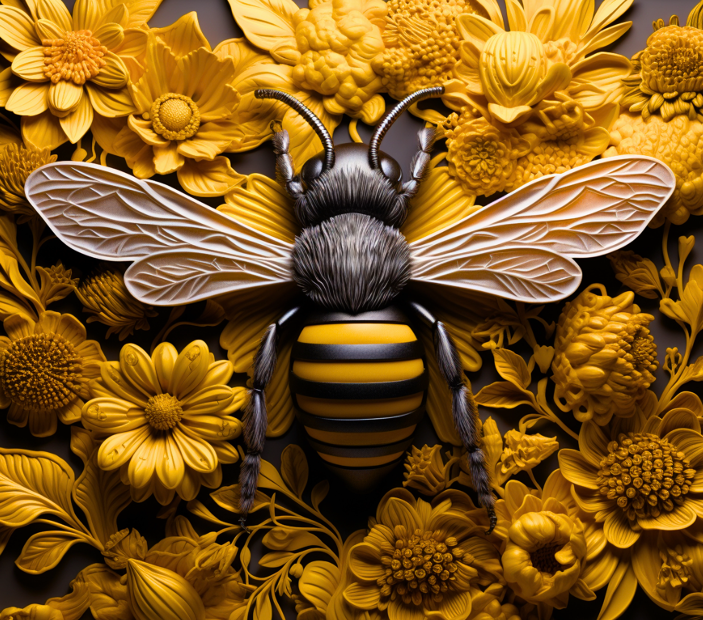 Gourde avec motif abeille/Tumbler with bee design
