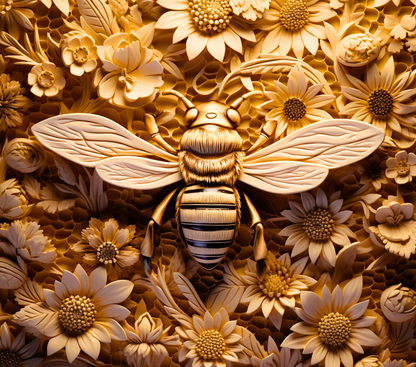 Gourde avec motif abeille/Tumbler with bee design