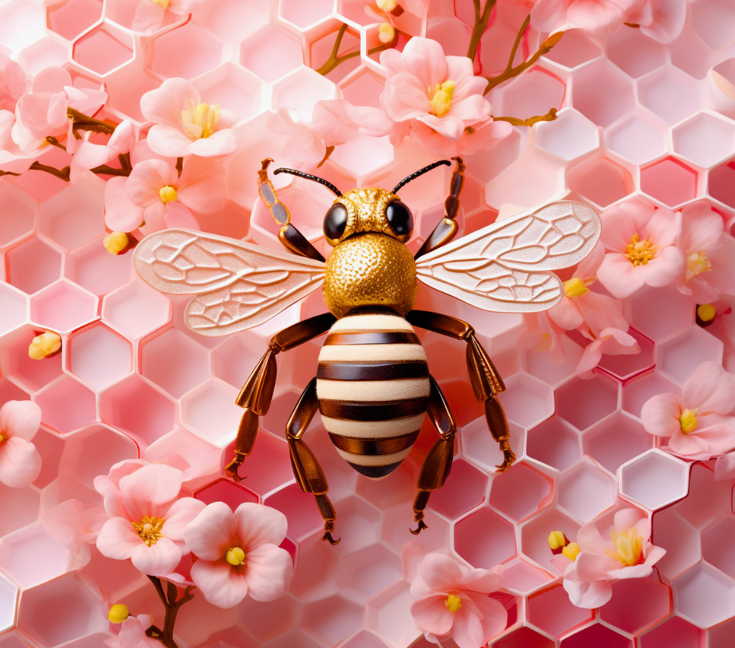 Gourde avec motif abeille/Tumbler with bee design