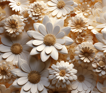 Gourde avec avec motif fleur / Tumbler with flower design