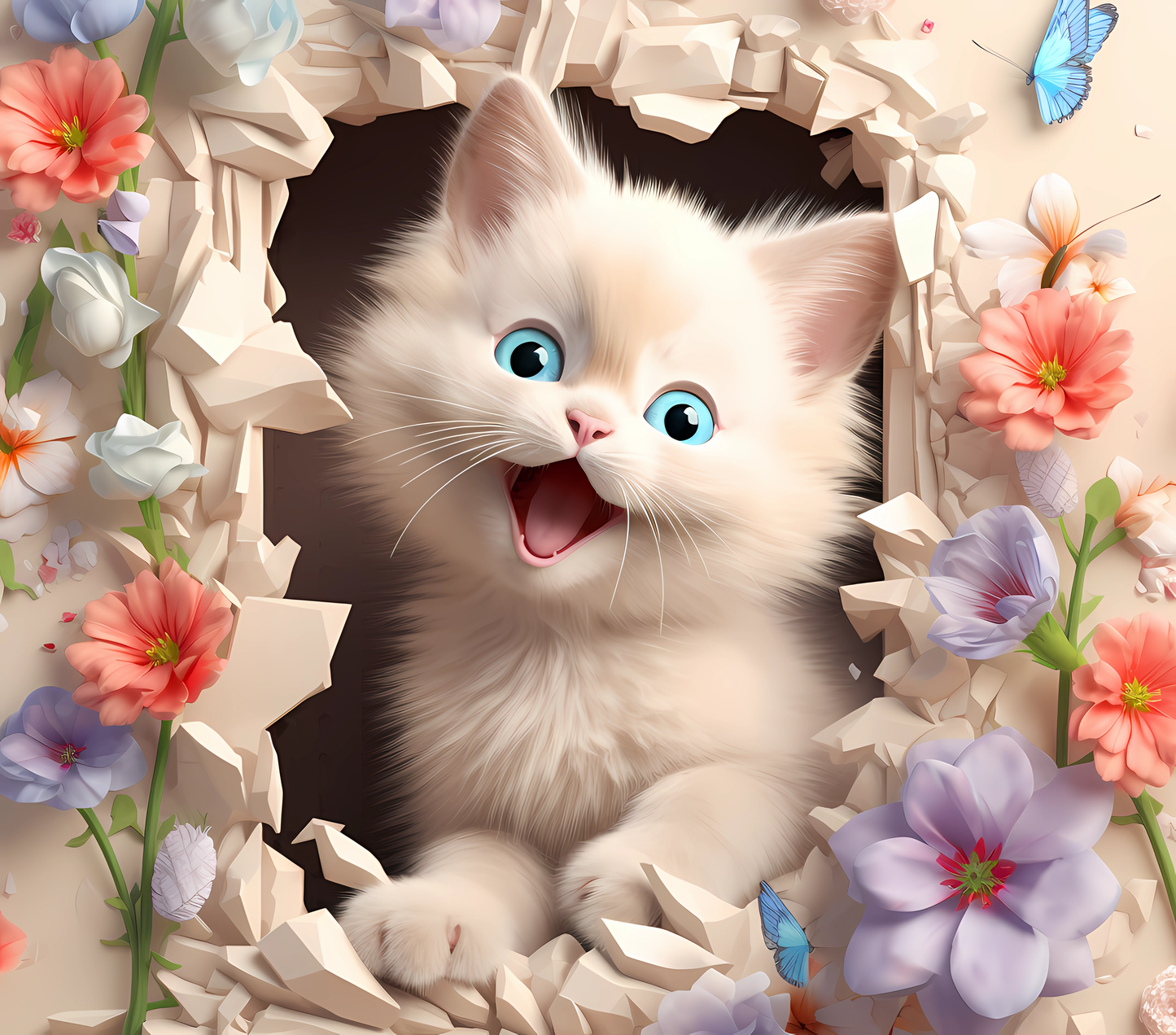 Gourde avec motif chat / Tumbler with Cat design