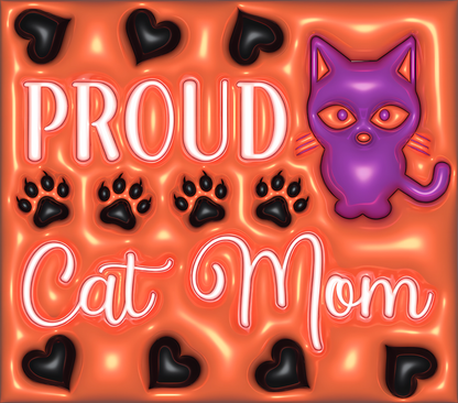 Gourde avec motif Cat Mom / Tumbler with Cat Mom design
