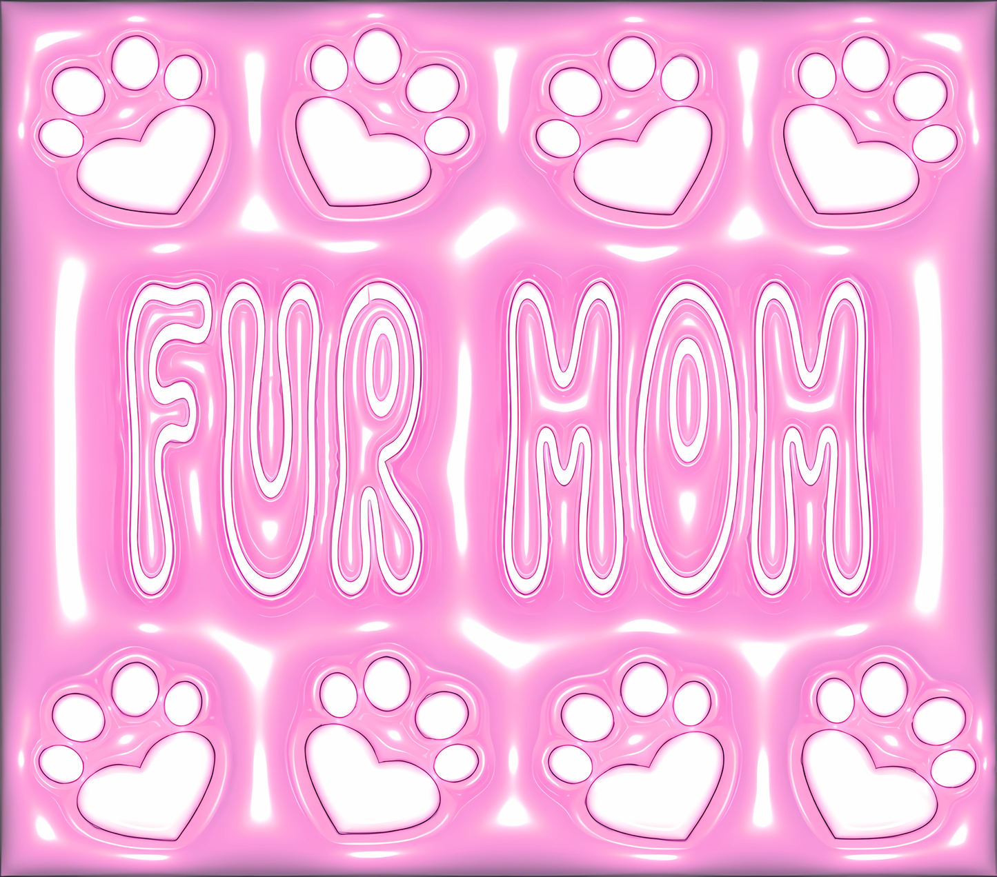 Gourde avec motif Cat Mom / Tumbler with Cat Mom design