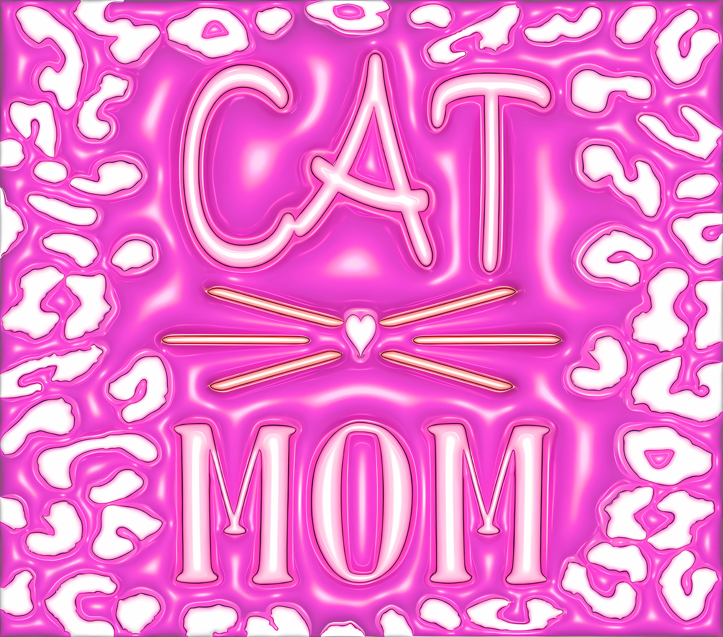 Gourde avec motif Cat Mom / Tumbler with Cat Mom design