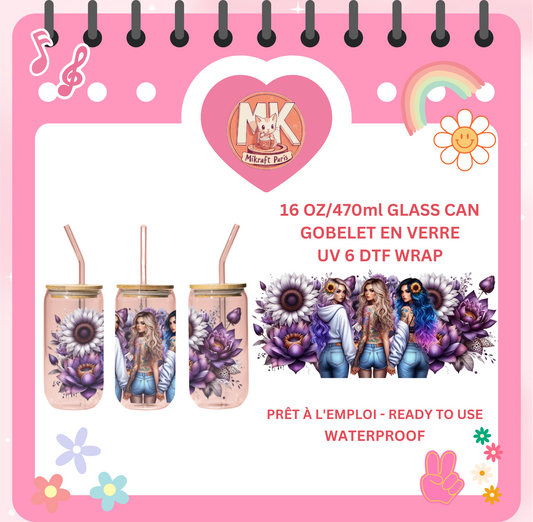 UV DTF WRAP TATTOO GIRL FLOWER