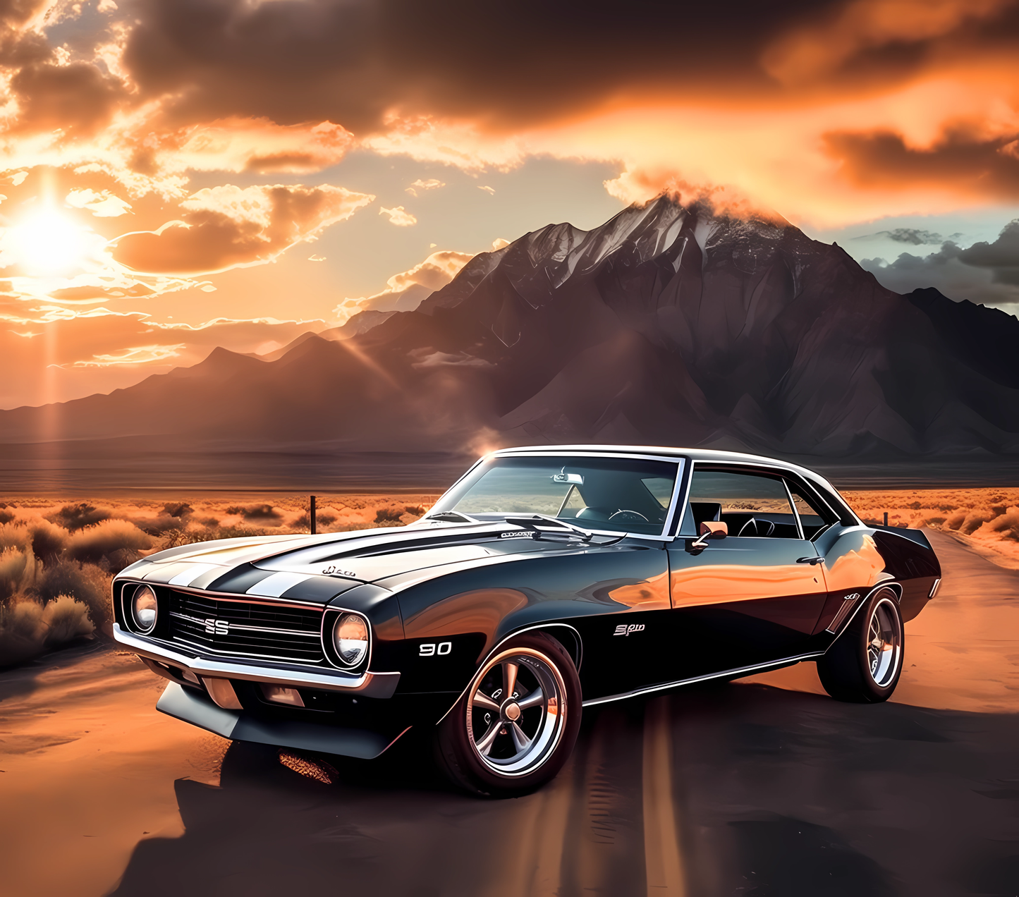 Gourde avec design voiture classique/Tumbler with classic car design