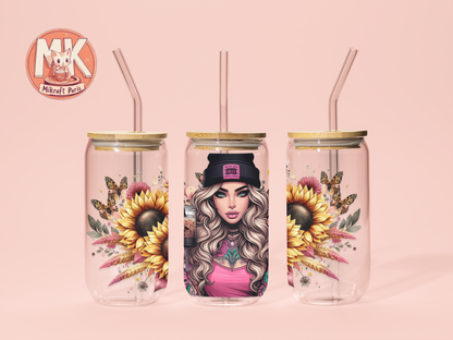 TATTOO GIRL Gobelet en verre