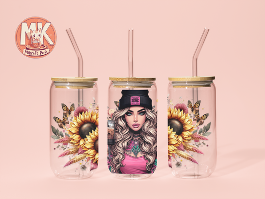 TATTOO GIRL Gobelet en verre