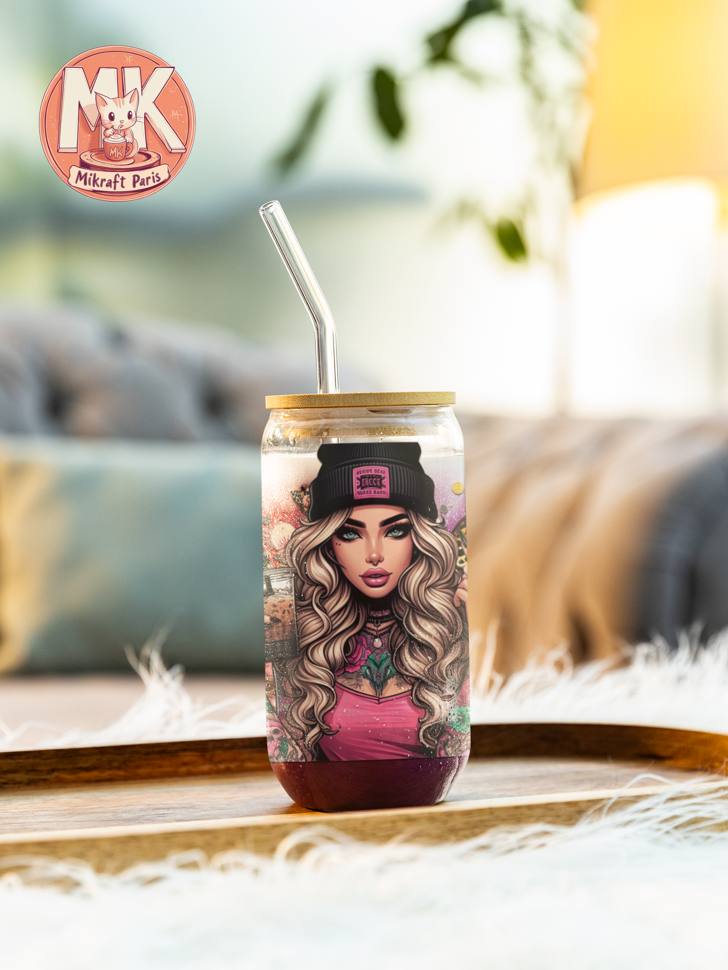 TATTOO GIRL Gobelet en verre