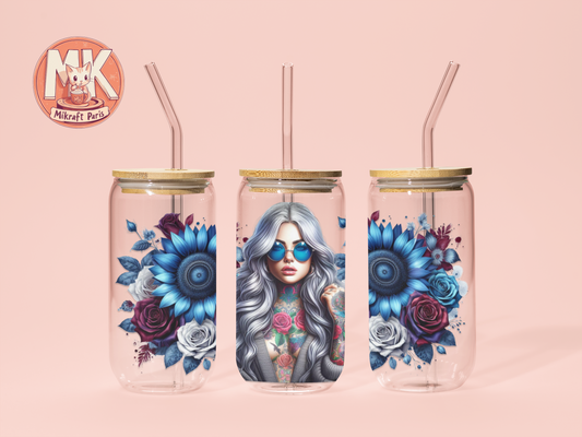 TATTOO GIRL Gobelet en verre