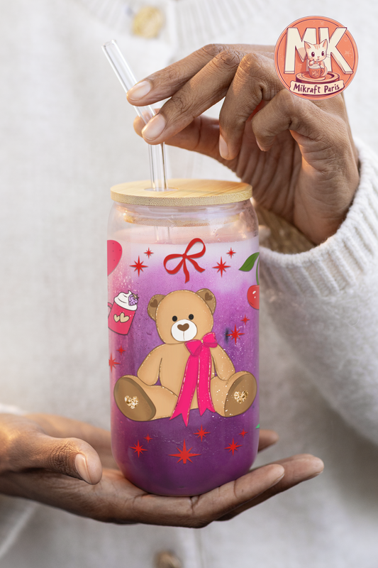LOVE BEAR Gobelet en verre