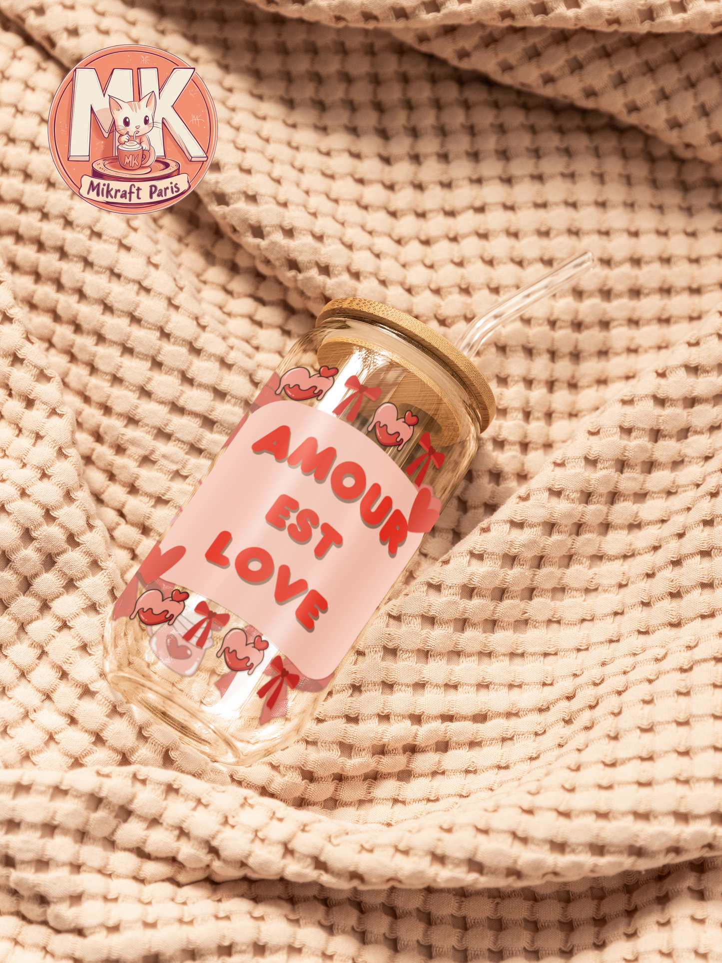 AMOUR EST LOVE Gobelet en verre