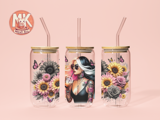 TATTOO GIRL Gobelet en verre