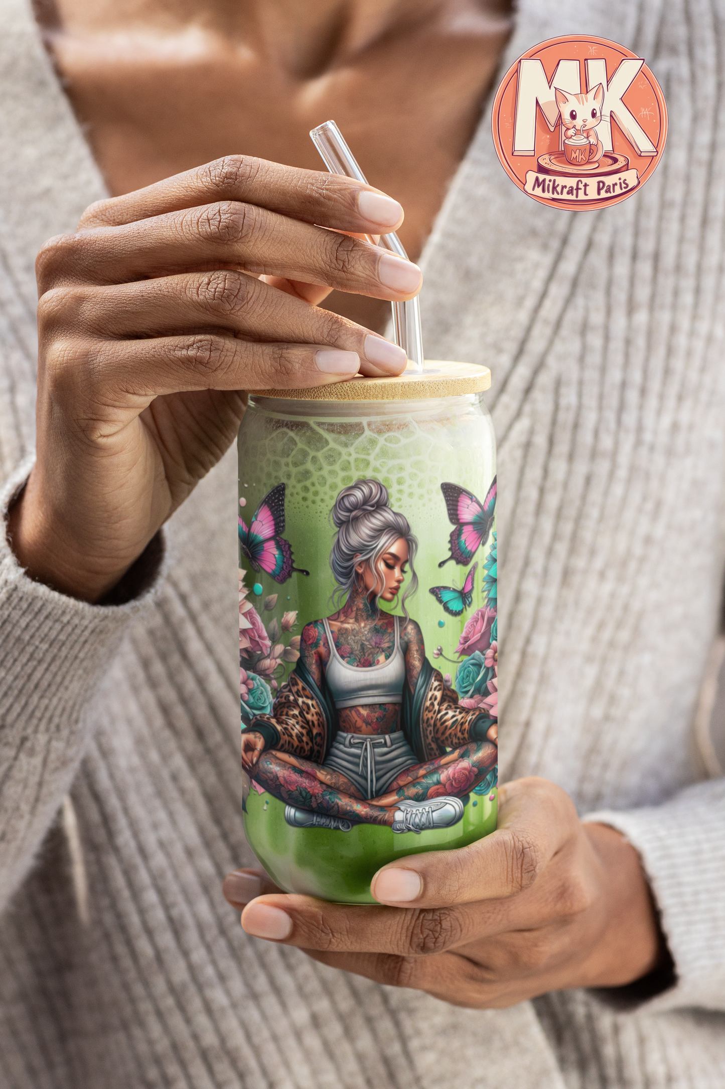 TATTOO GIRL Gobelet en verre