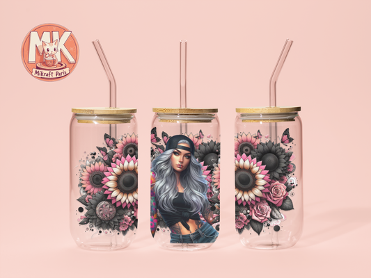 TATTOO GIRL Gobelet en verre