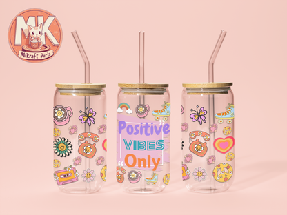 POSITIVE VIBES Gobelet en verre