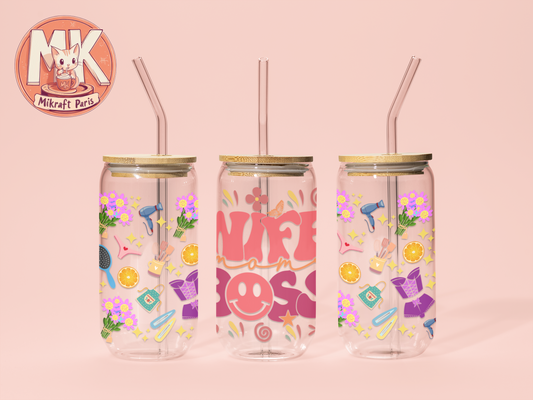 WIFE BOSS Gobelet en verre