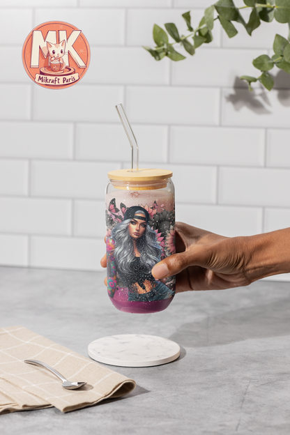 TATTOO GIRL Gobelet en verre