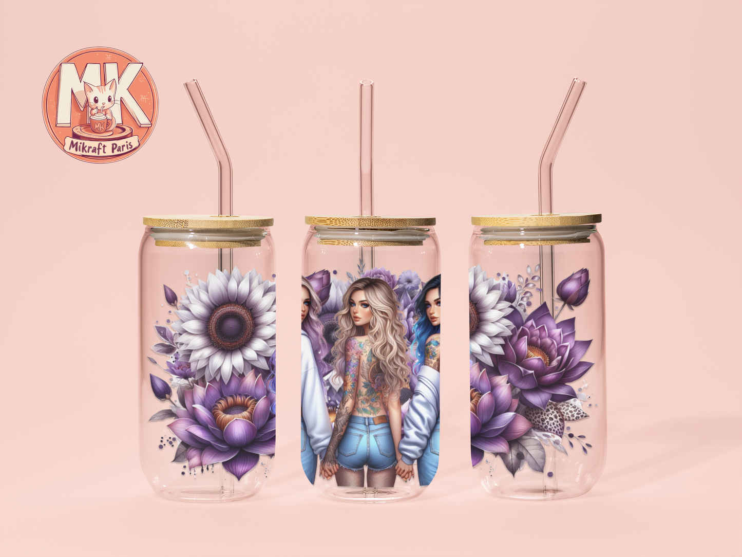 TATTOO GIRL BFF Gobelet en verre